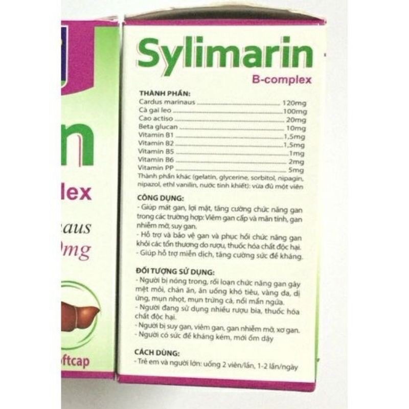 [Viên uống] GIẢI ĐỘC GAN SILYMARIN 120mg Hộp 100 viên