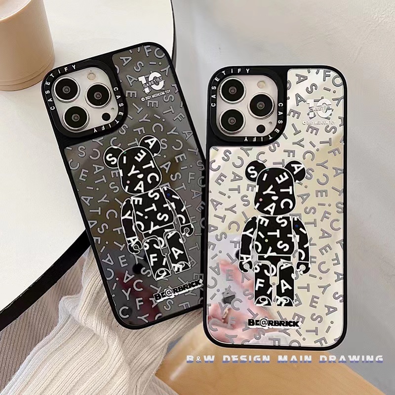 Ốp Điện Thoại Acrylic Cứng Tráng Gương Hình Gấu Gloomy Thời Trang Cho iPhone 13 12 11 Pro X XS Max XR 7 8 Plus