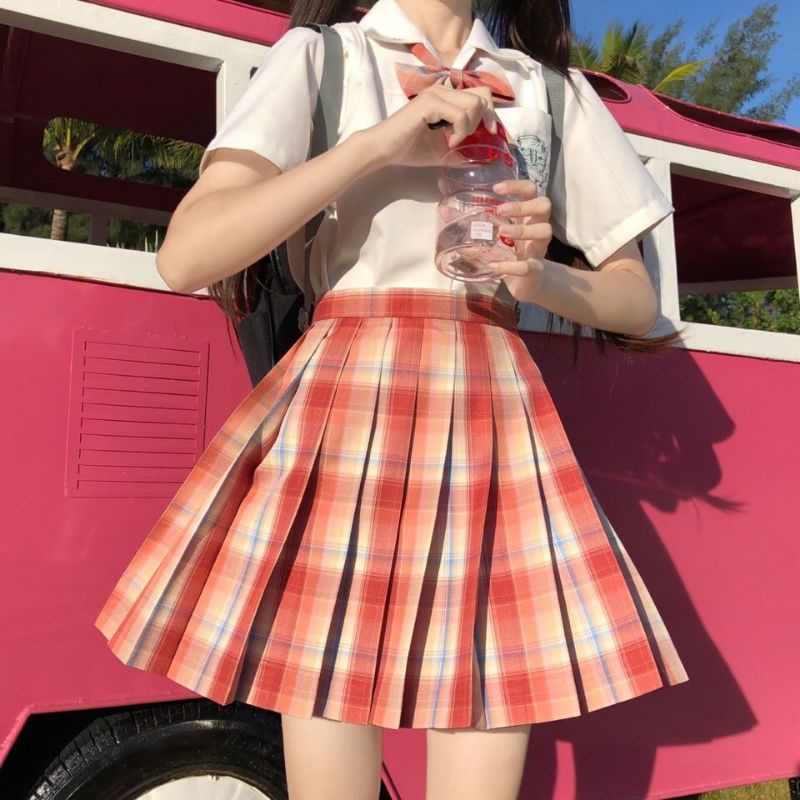 Chân váy JK nữ sinh Nhật Bản "Plop Plop"