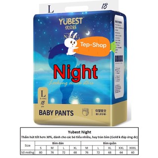 Tã/bỉm yubest night dán/quần s84/m76/l72/xl68/xxl64/xxxl60