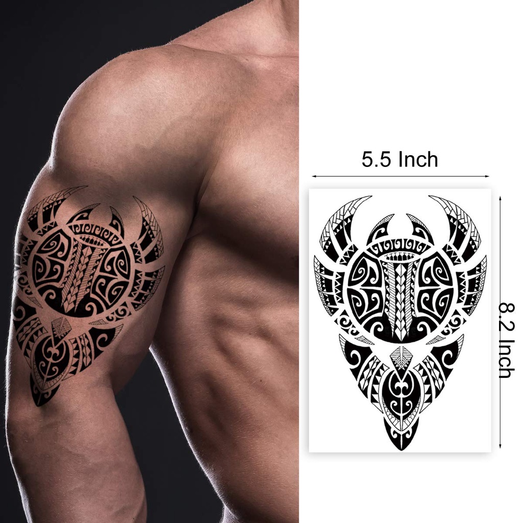 Hình xăm maori hoa văn kỳ bí hấp dẫn mx1253- tatoo đẹp dành cho nam nữ, kích thước 15x21cm (size bắp tay)