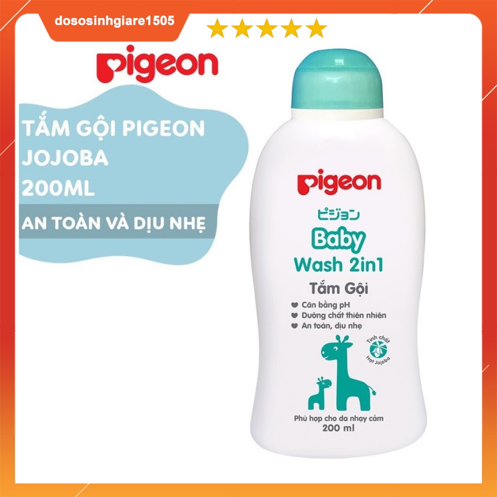 Sữa tắm gội toàn thân cho bé Pigeon Baby Wash 2in1 200ml