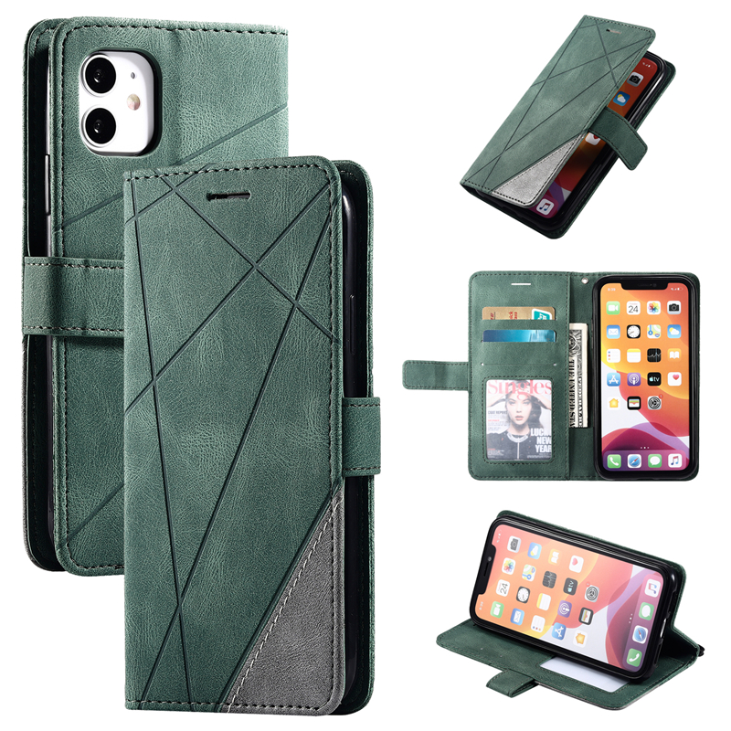 Bao da màu sắc tương phản thời trang thích hợp cho Iphone 13 12 Mini 11 Pro Xs Max Xr I8 I7 Plus Se2020