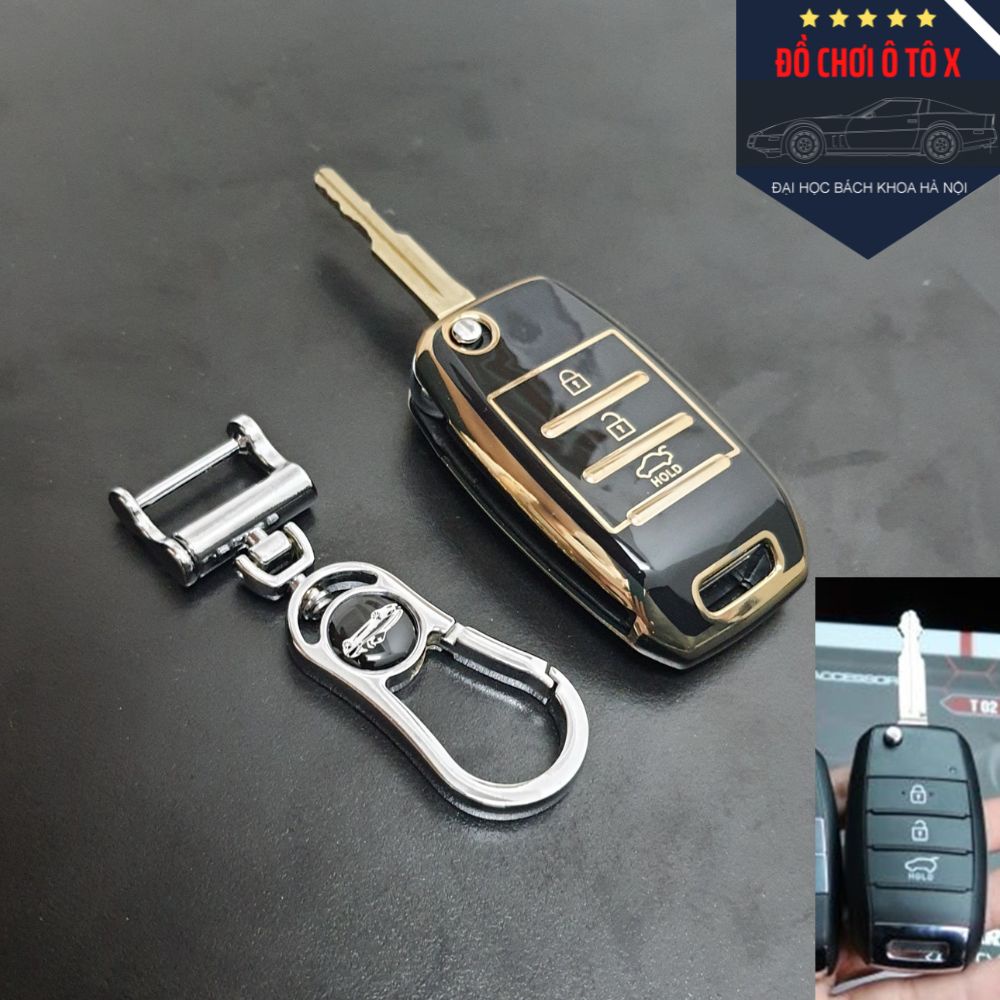 Ốp chìa khóa KIA khóa gập cho tất cả chìa khóa KIA, KIA SELTOS, KIA MORNING, KIA SOLUTO, KIA RONDO - Hàng cao cấp