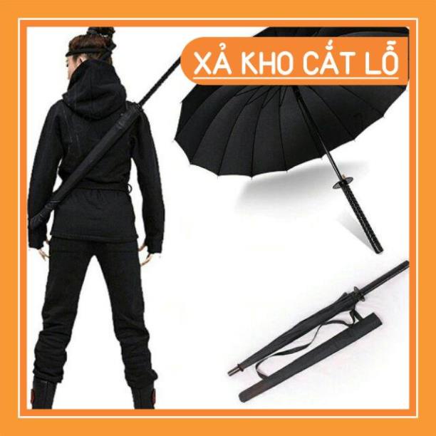 Siêu Rẻ Ô dù che mưa katana cán giả kiếm nhật, ô 16 nan