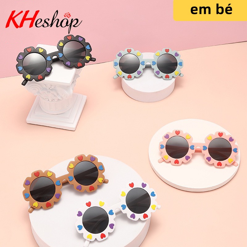 [Siêu Sale] Kính Râm sinh nhật cho BÉ bông hoa trái tim cute xinh xỉu mã Y2502
