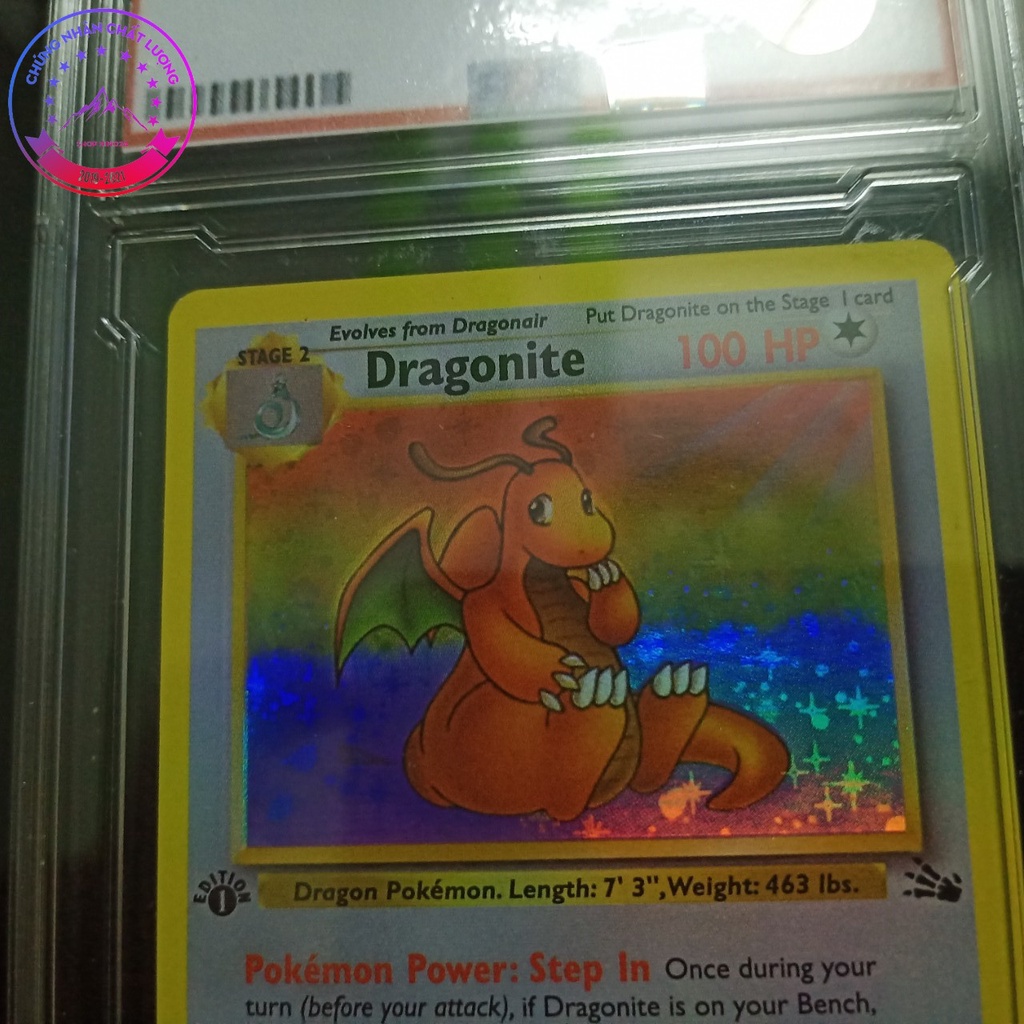 Bài Pokemon sản xuất năm 1995 Dragonite 4 62 rồng 3 hệ tiến hóa tam cấp 1459 d7 56