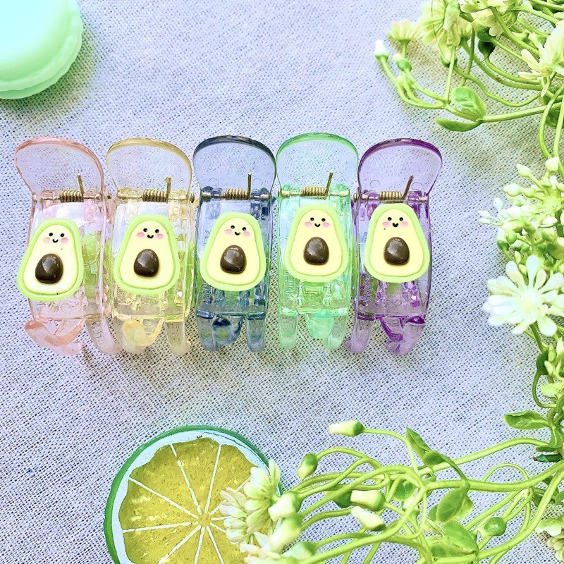 🌸sẵn🌸 Kẹp tóc càng cua quả bơ - 3 râu