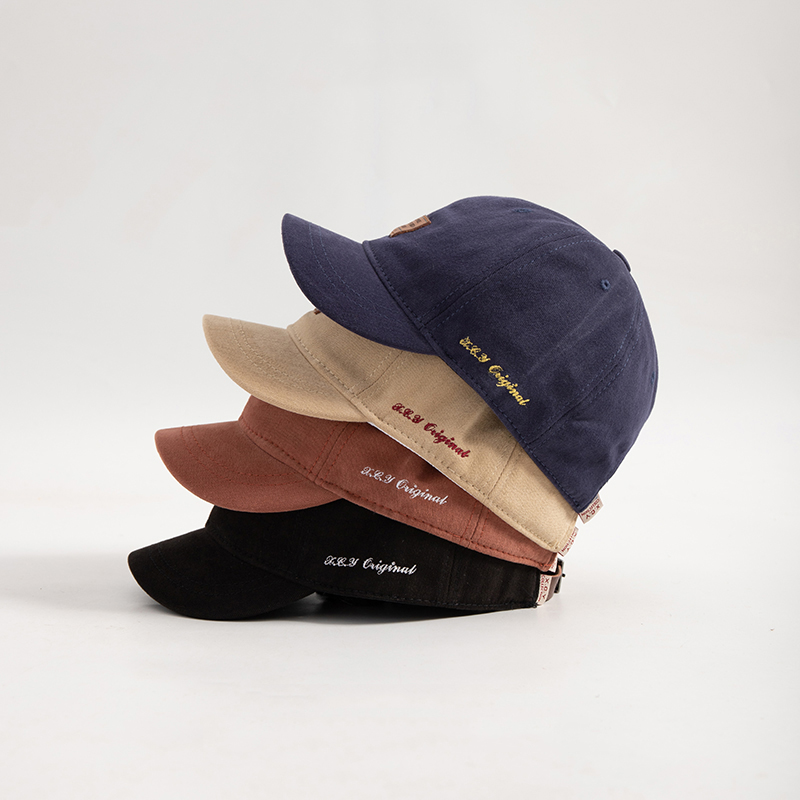 Mũ Lưỡi Trai Da Thêu Chữ Phong Cách Hàn Quốc Cho Cặp Đôi