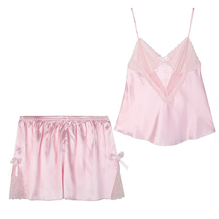 ĐỒ Bộ ngủ đùi sexy satin lụa cổ tim phối ren🔥FREESHIP 50K🔥BIGsize 40-65KG đồ ngủ mặc nhà đẹp giá rẻ | BigBuy360 - bigbuy360.vn