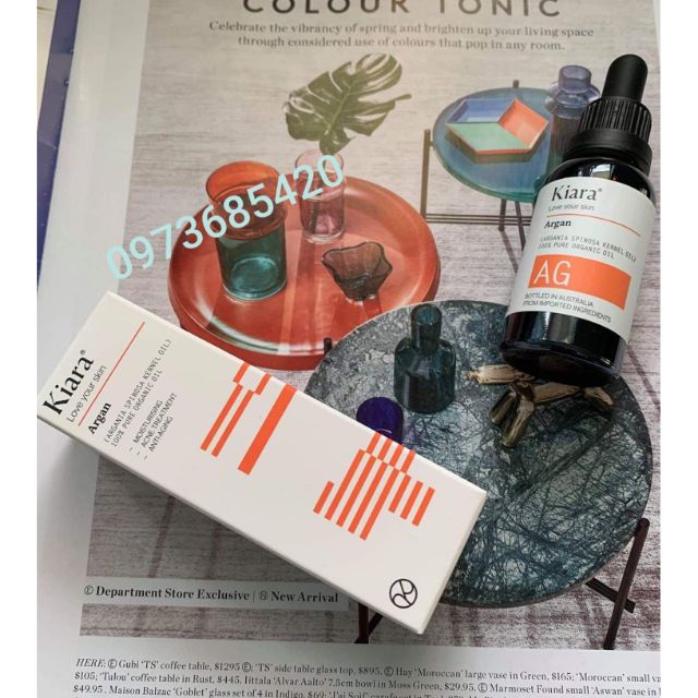 Tinh dầu  Argan oil của #Kiara #Phytoceuticals