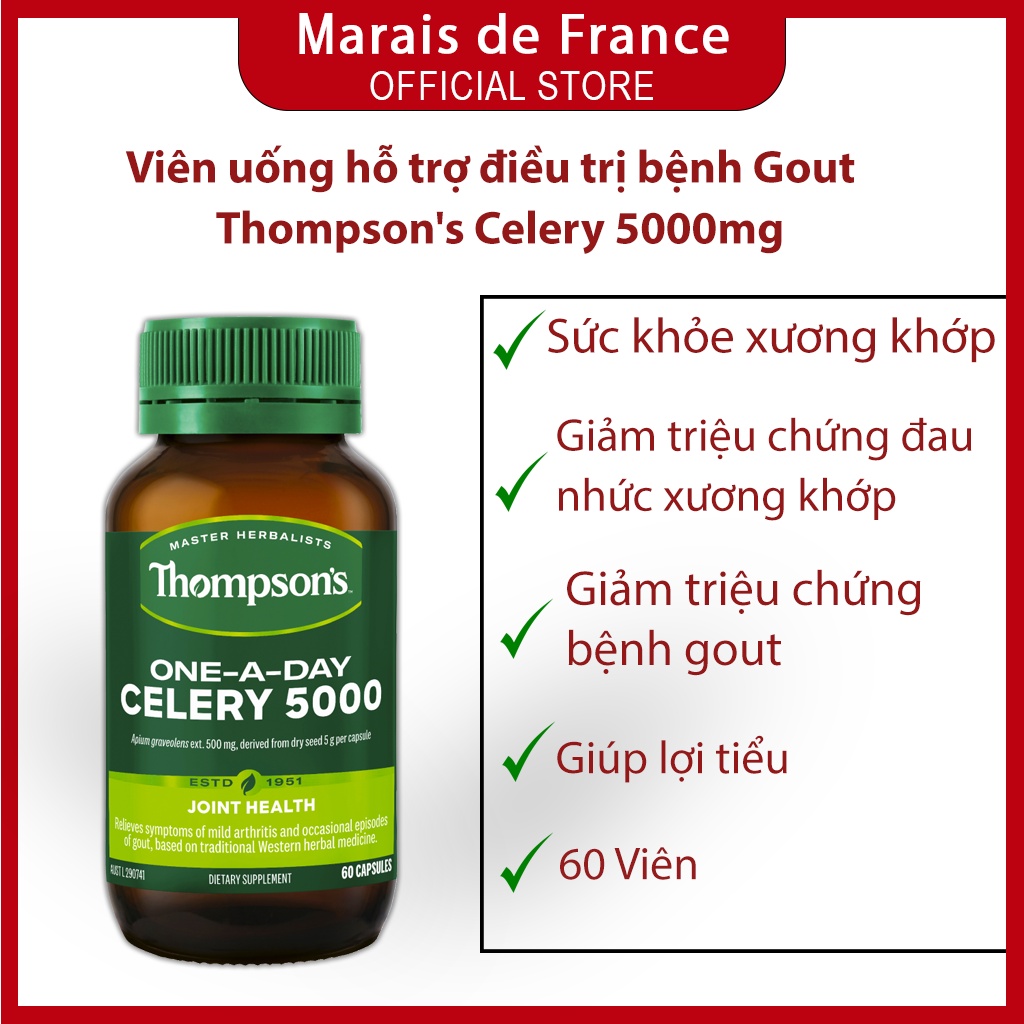 Viên uống hỗ trợ Gout - Thompson's Celery 5000mg