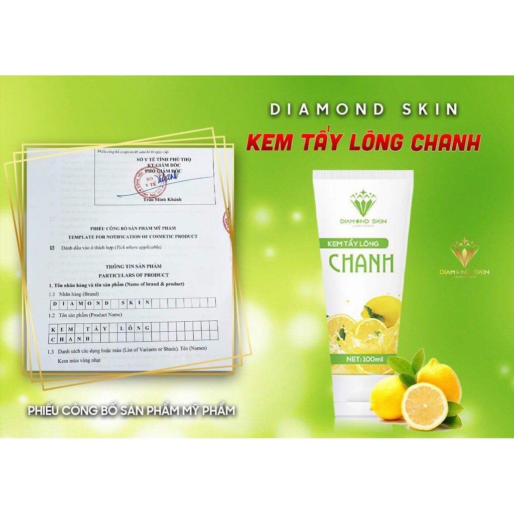 Kem tẩy lông chanh gấc Diamond Skin