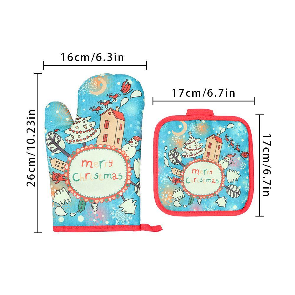 1 Găng Tay Làm Bếp Chống Nóng Phong Cách Giáng Sinh
