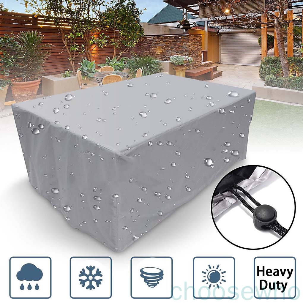 Vỏ bọc bảo vệ bàn ghế trong nhà/ngoài trời chống tia UV/bụi/nước 126x126x74cm