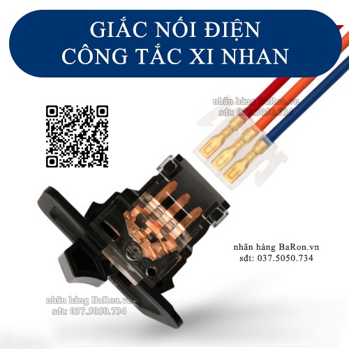 Giắc đèn, còi, xi nhan, cos pha xe máy