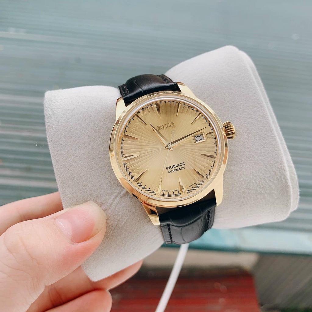 Đồng hồ Nam seiko 3kim 1lich chạy cơ automatic nhiều màu máy Nhật size 40mm dây da