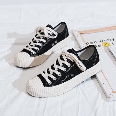 Giày Thể Thao Nữ Ulzzang Vintage, Giày Bata Dáng Basic Đế Gợn Sóng Độn 3cm 4 Màu Phong Cách Hàn Quốc - Iclassy_shoes