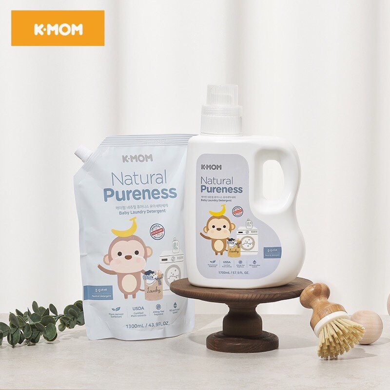Nước giặt quần áo đồ sơ sinh hữu cơ hàn Kmom cao cấp cho bé