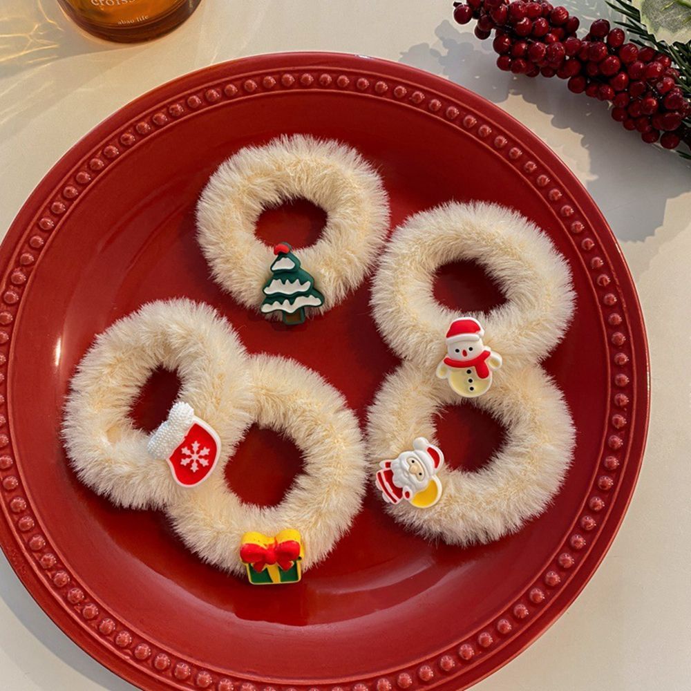 Dây buộc tóc co giãn hình ông già noel dễ thương dành cho nữ