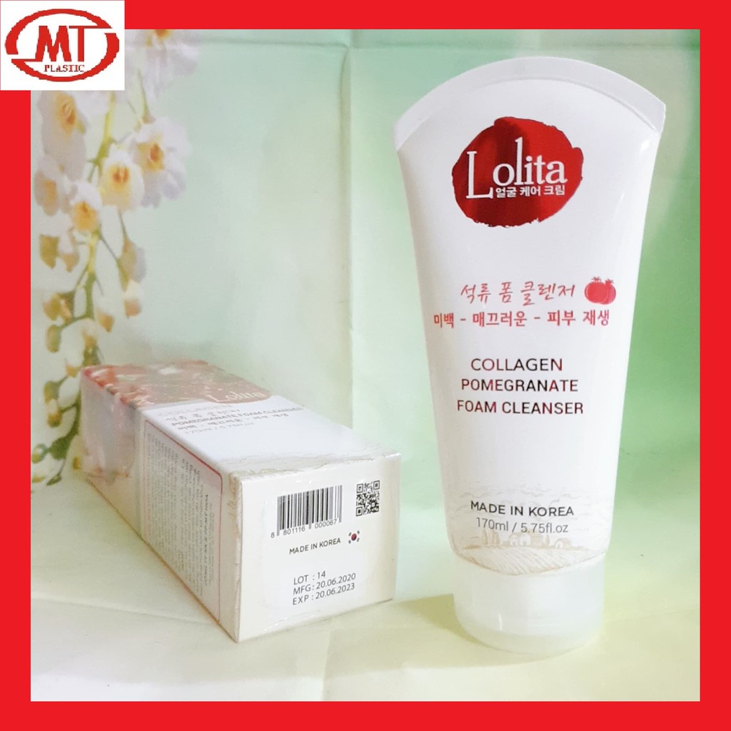 [chính hãng] Sữa rửa mặt Lolita chiết xuất tinh chất lựu trắng da chống lão hóa tuyp lớn 170ml