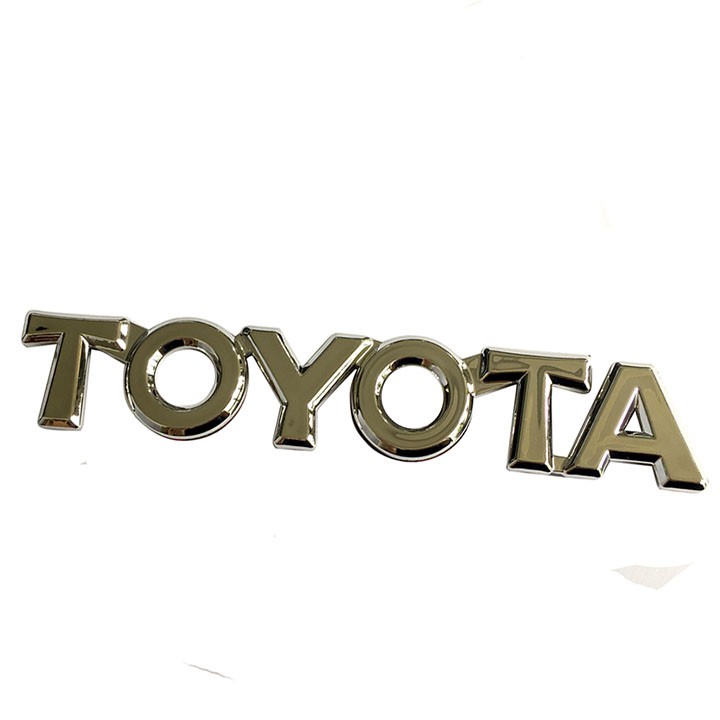 Tem Logo Chữ Nổi TOYOTA Trang Trí Xe Ô Tô T02