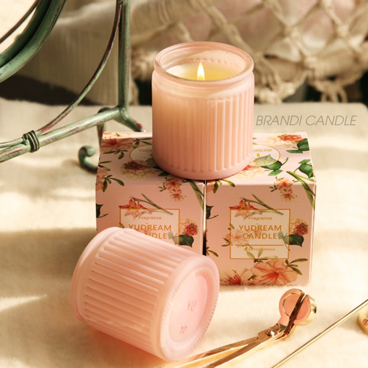 Nến thơm yucandle size nhỏ hũ sắc màu sáp dừa thiên nhiên