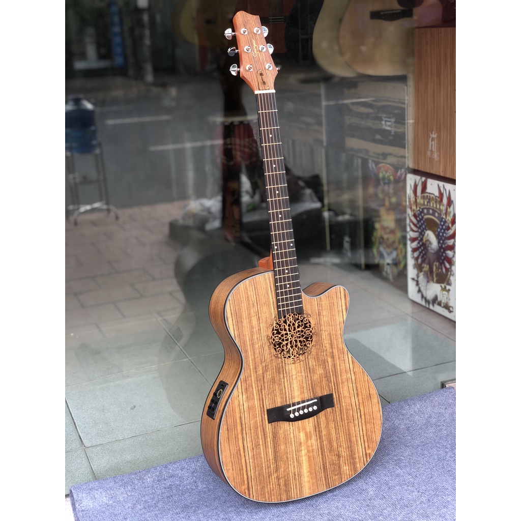 Đàn guitar Saiger gỗ walnut có EQ  [Tặng full phụ kiện]