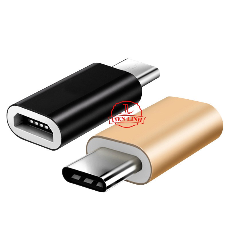 Đầu Chuyển Đổi Từ Cổng Micro USB 2.0 Cái Sang USB 3.1 Type C Cho Samsung (Màu đen)