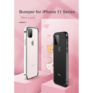 Ốp điện thoại trong suốt viền hợp kim nhôm bảo vệ chống va đập iPhone X/Xs/Xs Max/11/11 pro/11 pro max