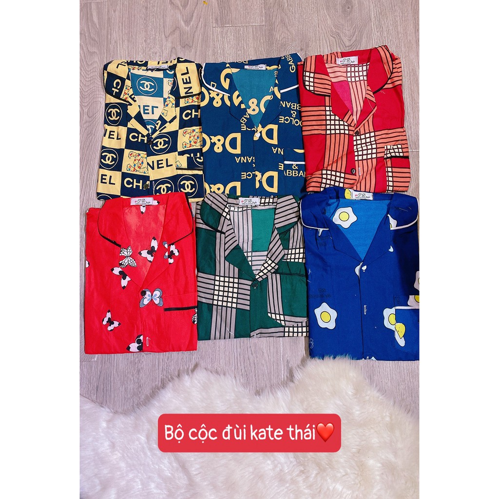 Bộ Pijama cộc đồ ngủ ❤️SIÊU ĐẸP❤️ đồ mặc ở nhà chất kate thái siêu đẹp không nhăn