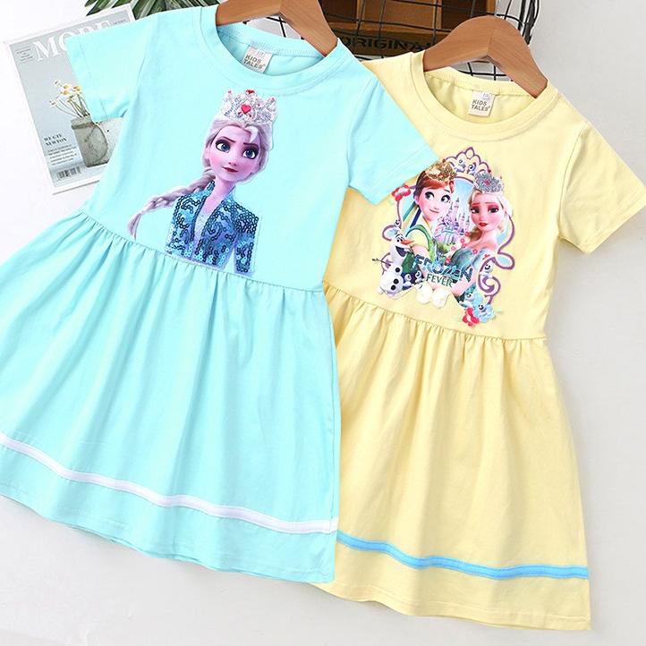 1.1|R-1274|Đầm Hóa Trang Công Chúa Elsa Anna Trong Phim Frozen 2-9 Tuổi Đáng Yêu Cho Bé Gái