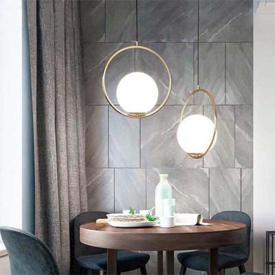 Đèn thả thủy tinh tròn THCN40 (Tặng kèm BÓNG LED THỦY TINH G45)