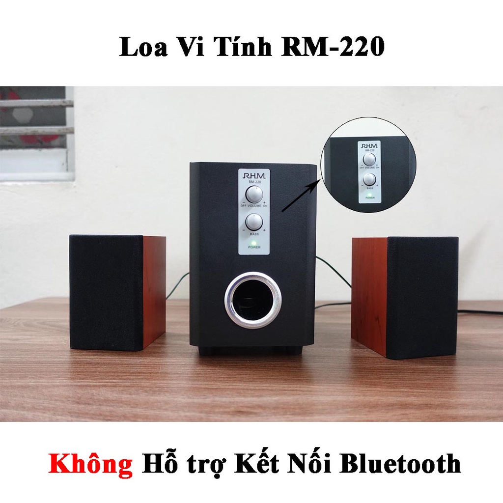 Loa Vi Tính RM-220/220BT - Hỗ Trợ Kết Nối Bluetooth, Âm Thanh Sống Động, Chân Thực - Phù Hợp Dàn Máy PC, Laptop