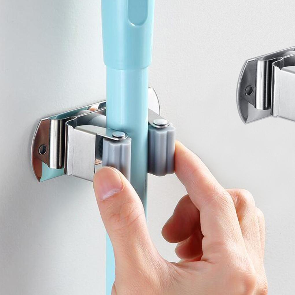 Set 3 Kẹp Cố Định Cần Câu Cá Bằng Thép Không Gỉ Gắn Tường Chống Trượt Cho Nhà Bếp / Văn Phòng