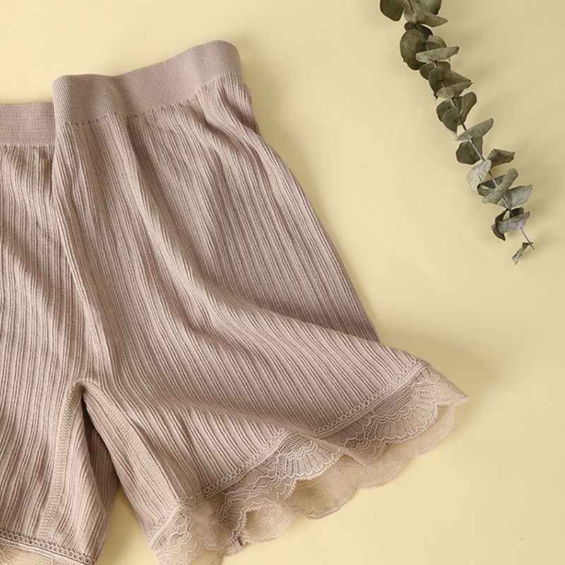 Jiashucheng Quần Lót Boxer Cotton Nguyên Chất Không Lộ Đáy Chống Chói Phong Cách Mỏng Không Uốn Cong Cho Nữ