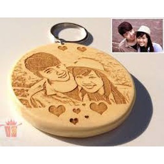 Móc Khóa Gỗ Khắc Chân Dung