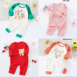 b01 Body dài tay liền thân bodysuit dài tay cotton cho bé trai bé gái sơ sinh từ 3-12kg hàng đẹp xuất Hàn
