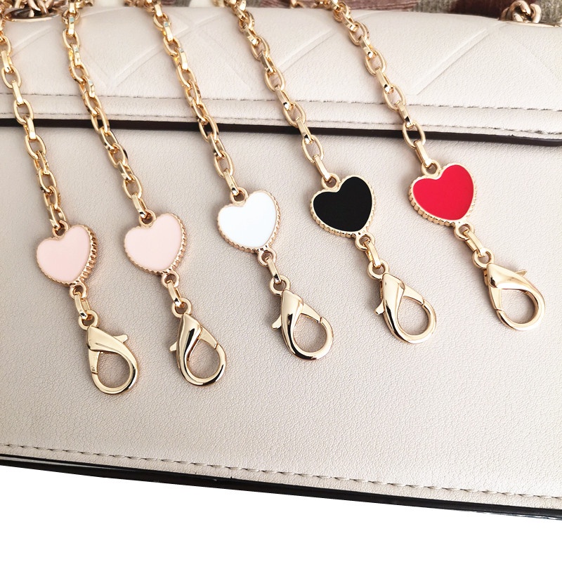 Dây Xích Kim Loại Mở Rộng Gắn Túi Xách Đeo Chéo Hình Trái Tim Thời Trang
