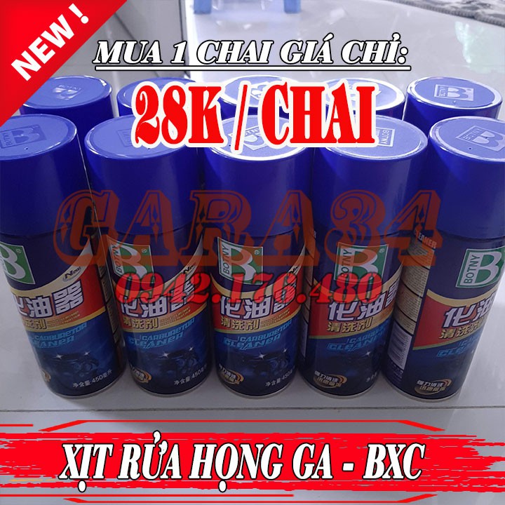 [LOẠI 1] COMBO 6 CHAI XỊT VỆ SINH BÌNH XĂNG CON BOTNY