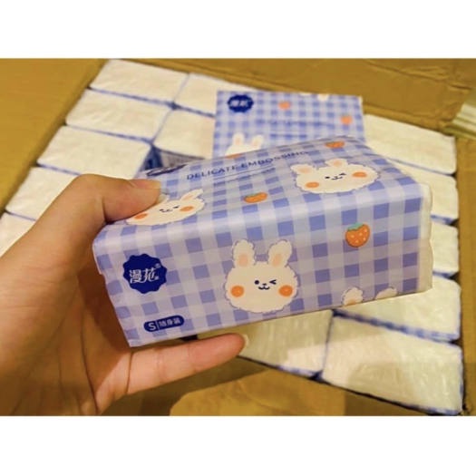 Gói giấy ăn nội địa Trung cao cấp vỏ xanh 4 lớp