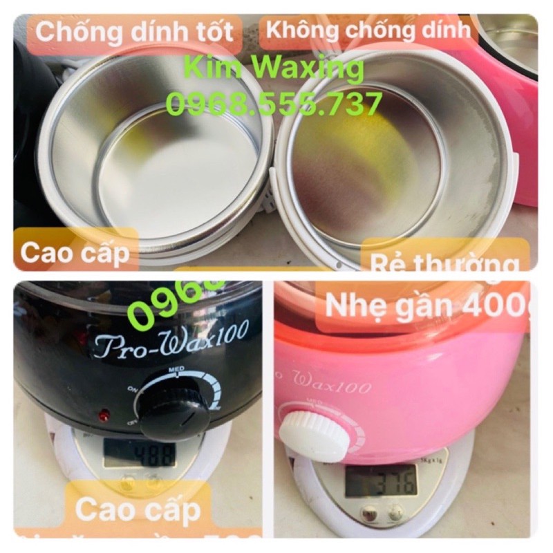 (Bảo hành 6 Tháng) Nồi nấu Sáp Wax Lông Pro wax Cao cấp nhỏ gọn Chống dính Ceramic Silicon