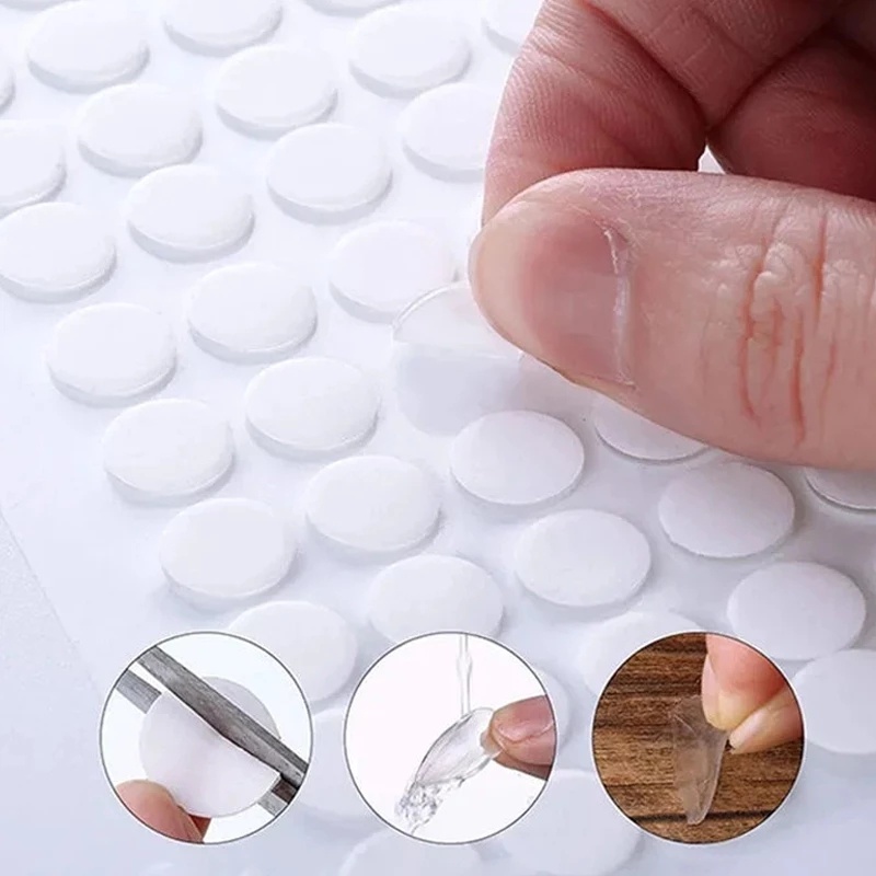 Set 50 Băng Keo Hai Mặt 15/50mm Trong Suốt Không Đục Lỗ Trang Trí Nhà Cửa/Lễ Hội