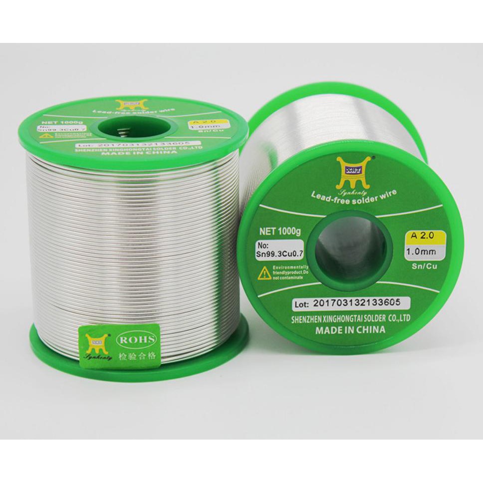Thiếc hàn không chì cao cấp sợi 0.8mm chứa Sn 99.3% và Cu 0.7%  và  0.3 Bạc bán lẻ theo mét
