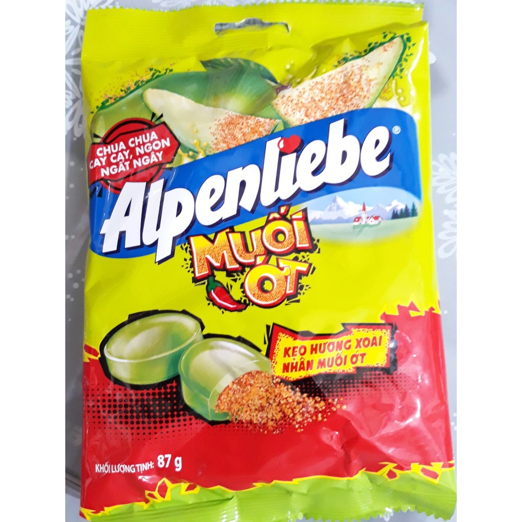 Kẹo Alpenliebe Hương Xoài Nhân Muối Ớt Túi 84,1g x 30 Viên