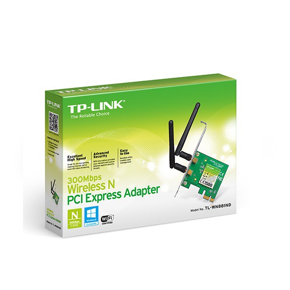 ✅ 🔝 Cạc mạng không dây TP-Link TL-WN881ND 300Mbps-Bảo hành 24 T