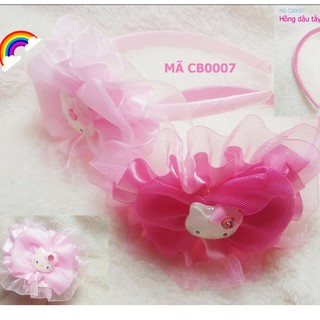 [Xả hàng] Cài tóc bé Kitty nơ lớn 10cm. bờm tóc cho bé [RẺ HƠN KHI MUA SỈ] TiNiShop