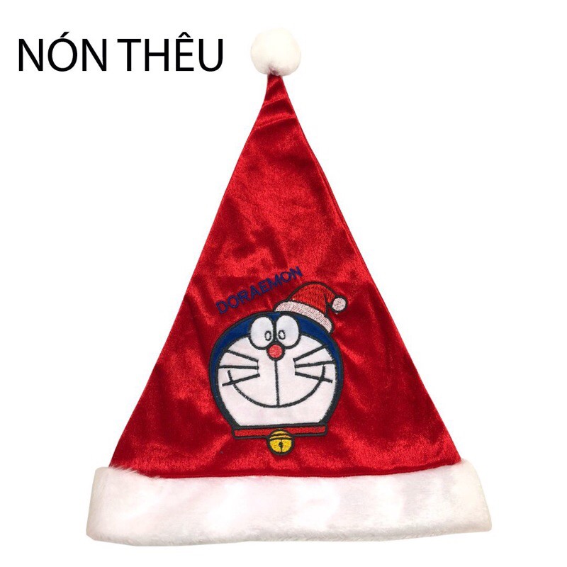 Nón Noel thêu hình xinh xắn cho bé