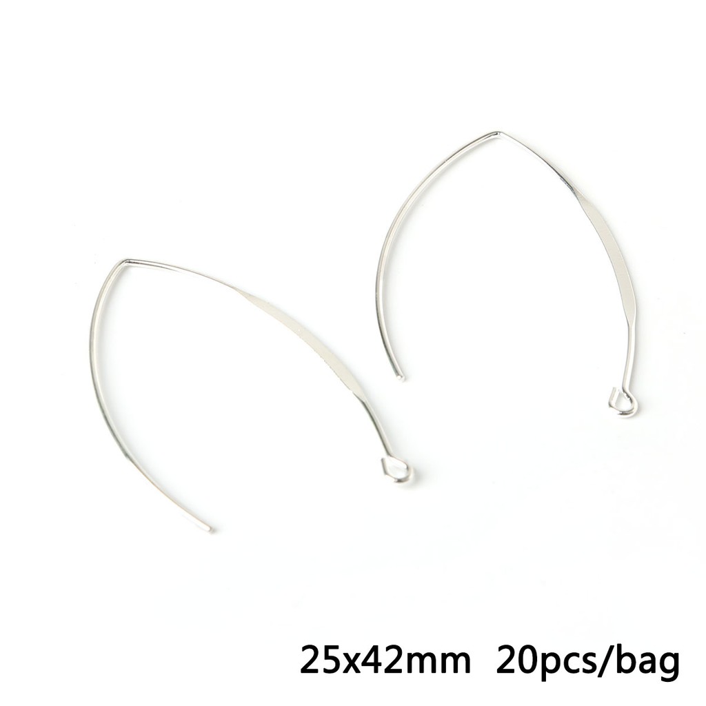 BEADIA Phụ Kiện Móc Làm Khuyên Tai Bằng Đồng Đơn Giản Màu Vàng/Bạc/Bạc DIY