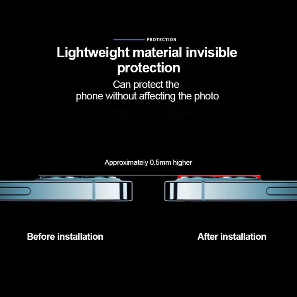 Ốp Bảo Vệ Camera Bằng Hợp Kim Titan Sang Trọng Cho iPhone 11 12 13 Pro Max 12 13 Mini 13